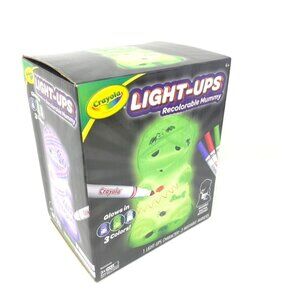 Crayola Light-Ups Lime Green White Purple Recolorable Mummy Halloween Crafts